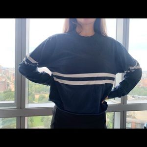 brandy melville navy blue white stripe long sleeve
